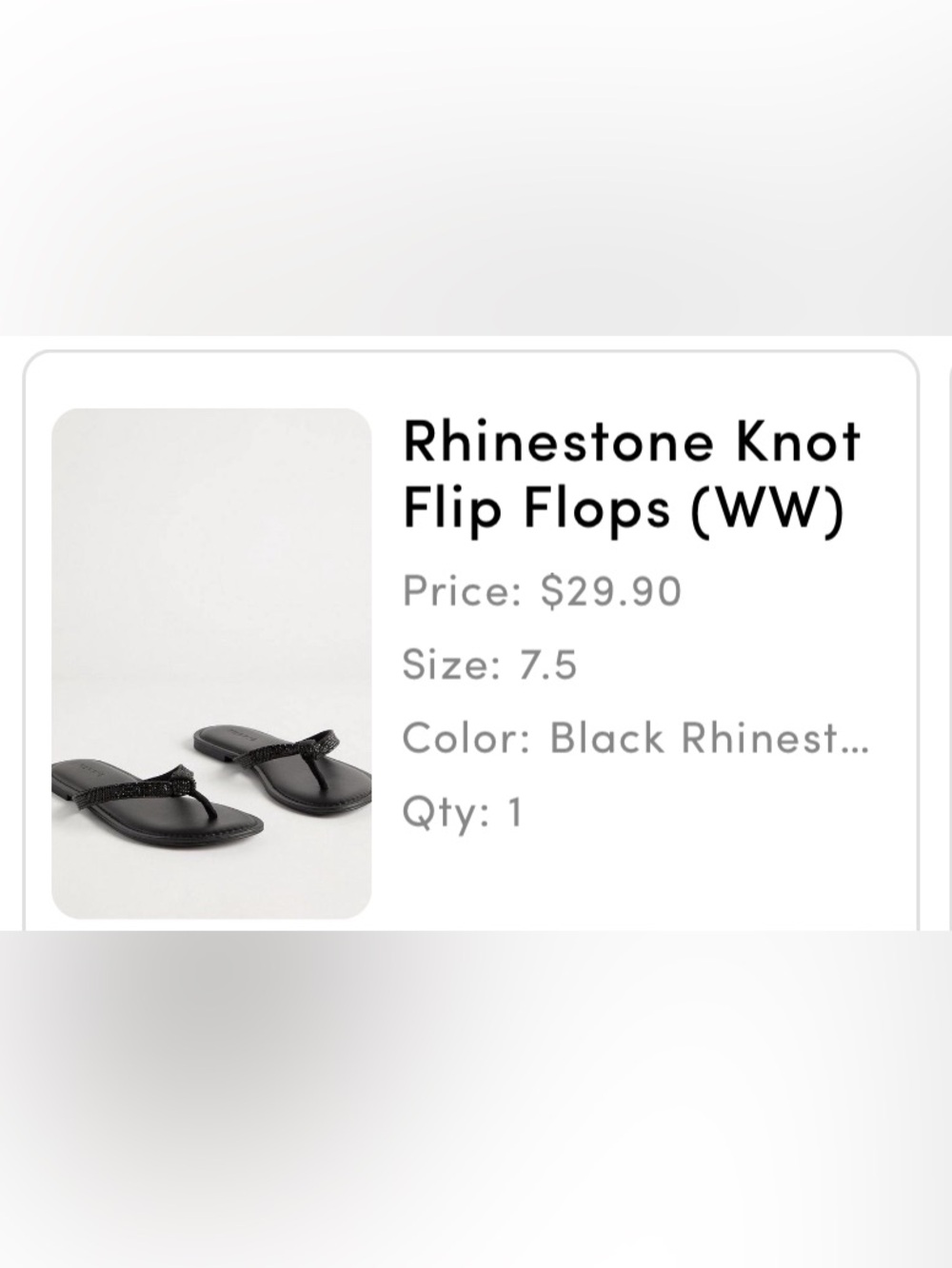TORRID Rhinestone Black Flip Flops *NWOT*